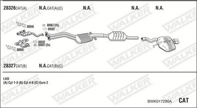 Изпускателна система WALKER BWK017290A