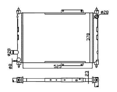 Radiator, engine cooling 55326A