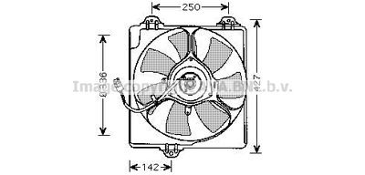 Вентилятор, охлаждение двигателя AVA QUALITY COOLING TO7547 для TOYOTA RAV 4