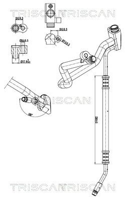 Przewód wysokiego/niskiego ciśnienia, klimatyzacja TRISCAN 901011008