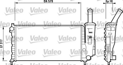 VALEO 732851 Радиатор охлаждения двигателя  для FIAT PUNTO (Фиат Пунто)
