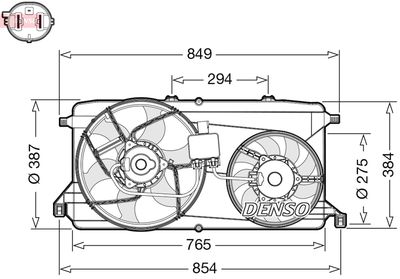 DENSO DER10009 Вентилятор системы охлаждения двигателя  для FORD TRANSIT (Форд Трансит)