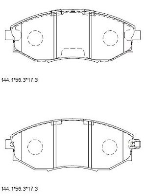 Комплект тормозных колодок, дисковый тормоз ASIMCO KD3735F для DAEWOO TOSCA
