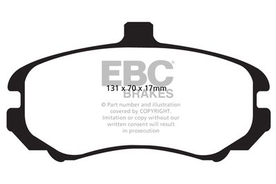 Комплект тормозных колодок, дисковый тормоз EBC Brakes DP22028 для HYUNDAI ELANTRA