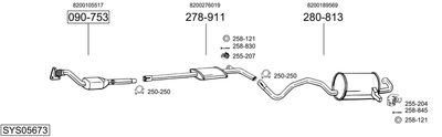 Układ wydechowy BOSAL SYS05673