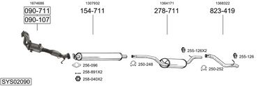 SISTEM DE ESAPAMENT BOSAL SYS02090