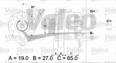 Генератор VALEO 433489 для RENAULT SUPER