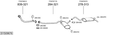 Układ wydechowy BOSAL SYS09676
