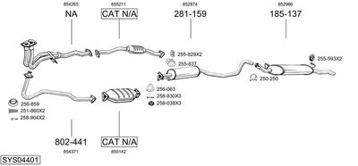 SISTEM DE ESAPAMENT BOSAL SYS04401