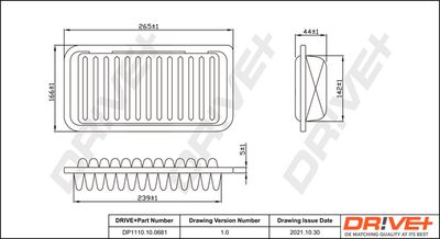 Воздушный фильтр Dr!ve+ DP1110.10.0681 для SUZUKI SWIFT