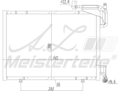 кондензатор, климатизация A.Z. Meisterteile AZMT-45-030-1595