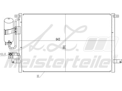 кондензатор, климатизация A.Z. Meisterteile AZMT-45-030-1138