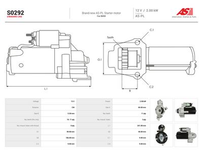 Štartér AS-PL AS S0292
