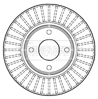 BORG & BECK BBD4985 Тормозные диски для FORD (Форд Ескорт)