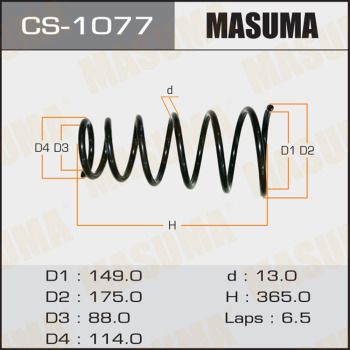MASUMA CS-1077 Пружина подвески  для TOYOTA CAMRY (Тойота Камр)
