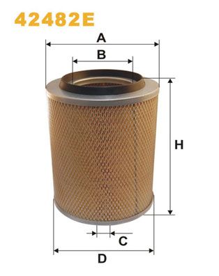 Воздушный фильтр WIX FILTERS 42482E для MERCEDES-BENZ T2/LN1
