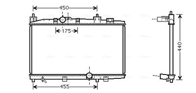 RADIATOR RACIRE MOTOR AVA QUALITY COOLING TO2318