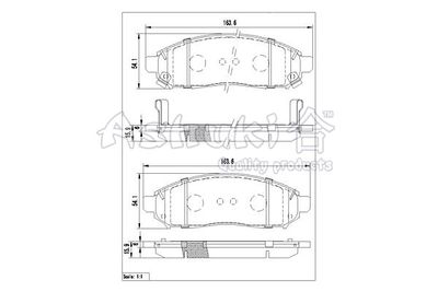 Комплект тормозных колодок, дисковый тормоз ASHUKI by Palidium 1080-5901 для NISSAN XTERRA