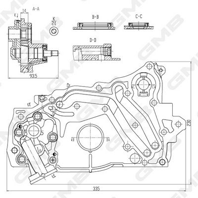 GMB GOAS-178A Масляный насос для MITSUBISHI SPACE