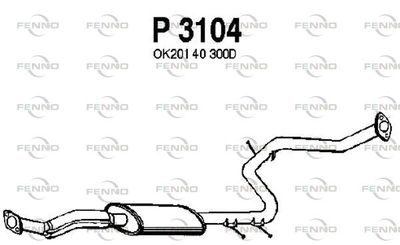 FENNO P3104 Глушитель выхлопных газов  для KIA SEPHIA (Киа Сепхиа)
