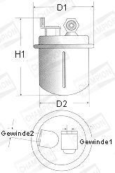 CHAMPION L229/606 Паливний фільтр для ACURA (Акура)