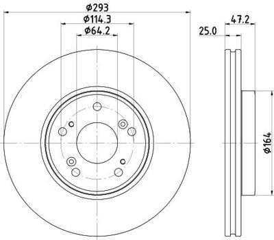 спирачен диск MINTEX MDC3234C