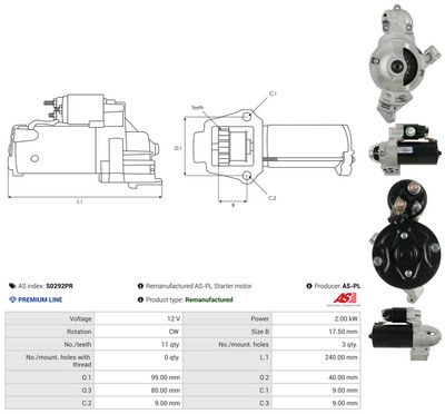 STARTER AS-PL S0292PR 4