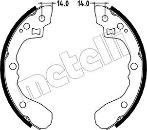 METELLI 53-0217 Ремкомплект барабанных колодок  для KIA SEPHIA (Киа Сепхиа)
