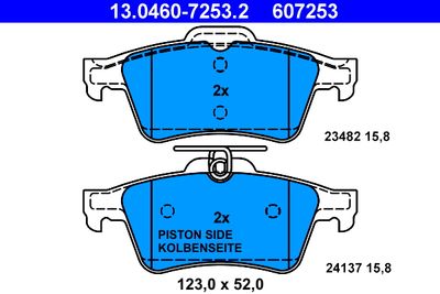 Brake Pad Set, disc brake 13.0460-7253.2
