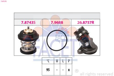 Termostat, chladivo FACET 7.8757K