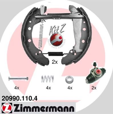 Комплект тормозных колодок ZIMMERMANN 20990.110.4 для SKODA FAVORIT