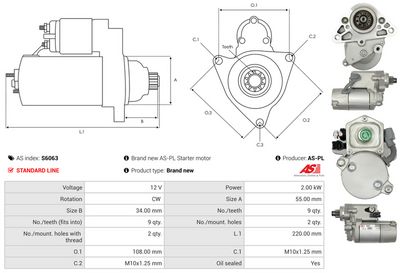STARTER AS-PL S6063 4