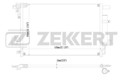 ZEKKERT MK-3034 Радиатор кондиционера  для PEUGEOT  (Пежо 4008)