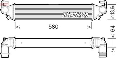 интеркулер (охладител за въздуха на турбината) DENSO DIT09117