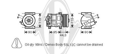 DIEDERICHS DCK1217 Компресор кондиціонера для FIAT (Фиат)