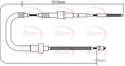 Cable Pull, parking brake APEC CAB1399