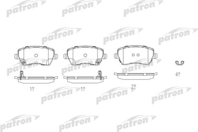 PATRON PBP4069 Тормозные колодки и сигнализаторы  для SUZUKI SWIFT (Сузуки Сwифт)