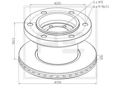 Bromsskiva PE AUTOMOTIVE 026.653-10A