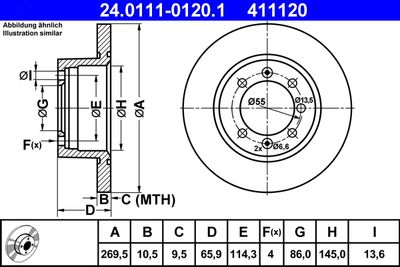 Tarcza hamulcowa 1szt ATE 24.0111-0120.1 produkt