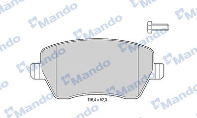 Комплект тормозных колодок, дисковый тормоз MANDO MBF015179 для NISSAN TIIDA