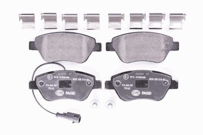 Комплект тормозных колодок, дисковый тормоз HELLA 8DB 355 018-821 для FIAT IDEA