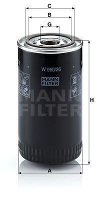 Oljefilter MANN-FILTER W 950/26