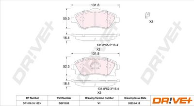 BREMSBELAGSATZ SCHEIBENBREMSE DR!VE+ DP1010101053 2