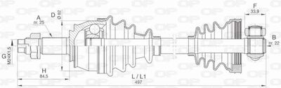 Приводной вал OPEN PARTS DRS6444.00 для LANCIA YPSILON