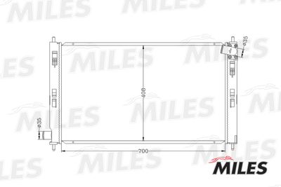 Радиатор, охлаждение двигателя MILES ACRB035 для MITSUBISHI LANCER