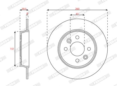 Tarcza hamulcowa FERODO DDF3047C