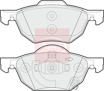 APEC Brake Pad Set, disc brake PAD1394