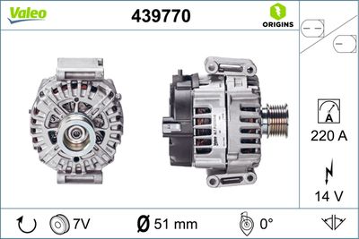 Генератор VALEO 439770 для MERCEDES-BENZ GL-CLASS