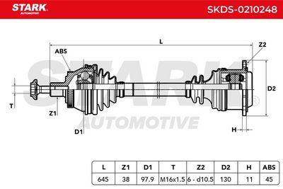 полуоска STARK SKDS-0210248