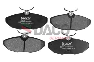 Комплект тормозных колодок, дисковый тормоз DACO Germany 321511 для JAGUAR XJ